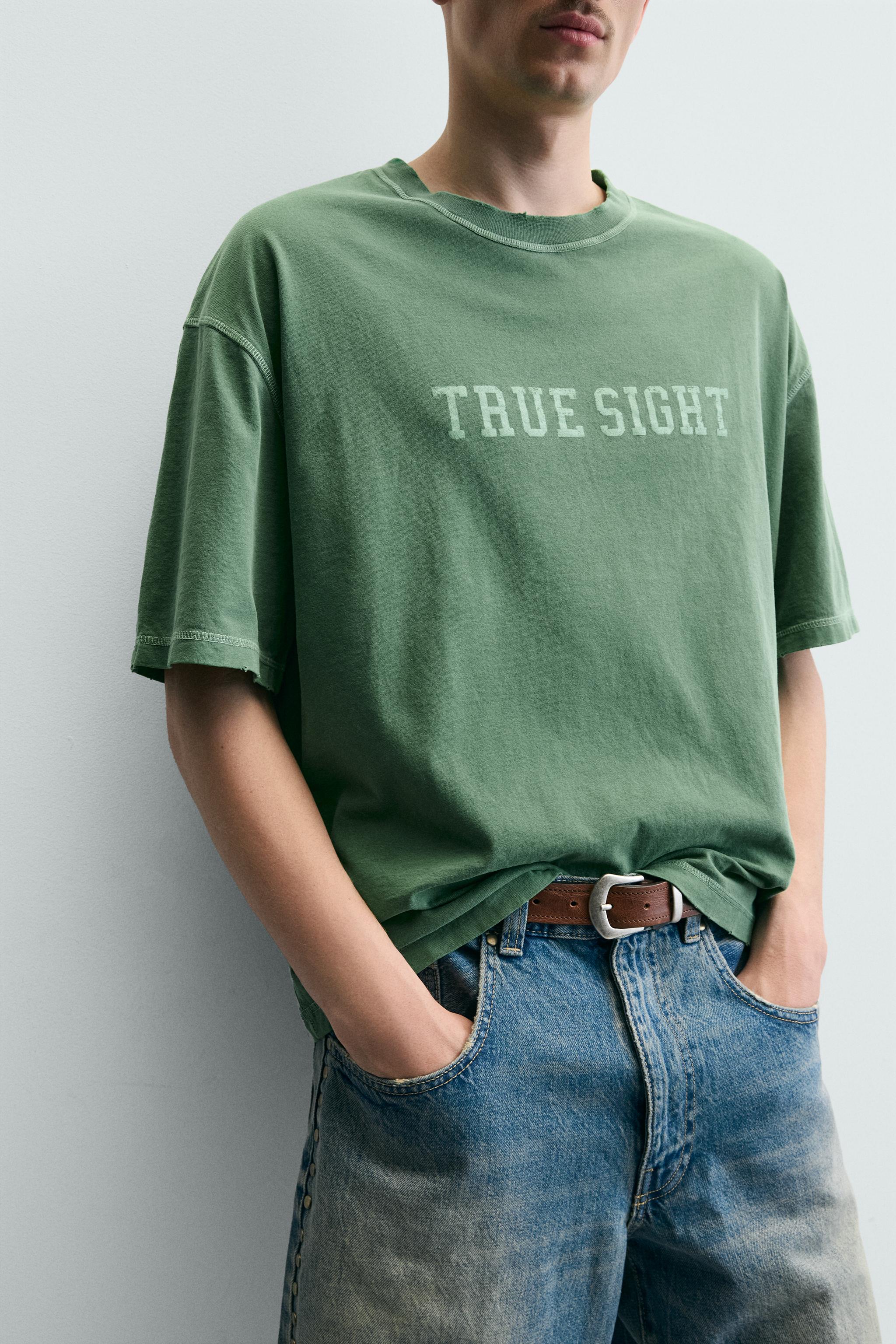 T-SHIRT COUPE BOXY DÉLAVÉ À IMPRIMÉS GRAPHIQUES