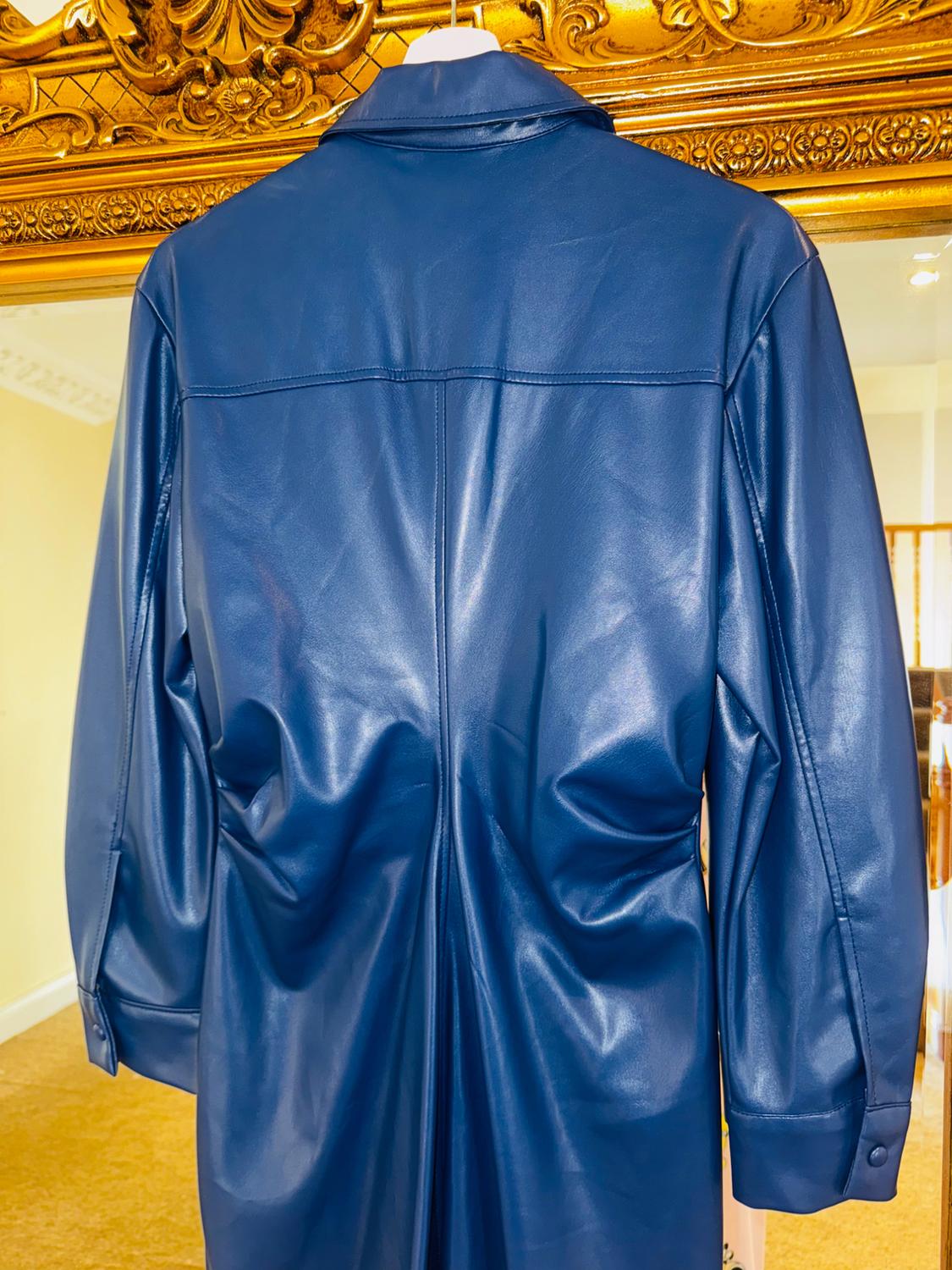 FAUX LEATHER SHIRT DRESS - Image 10