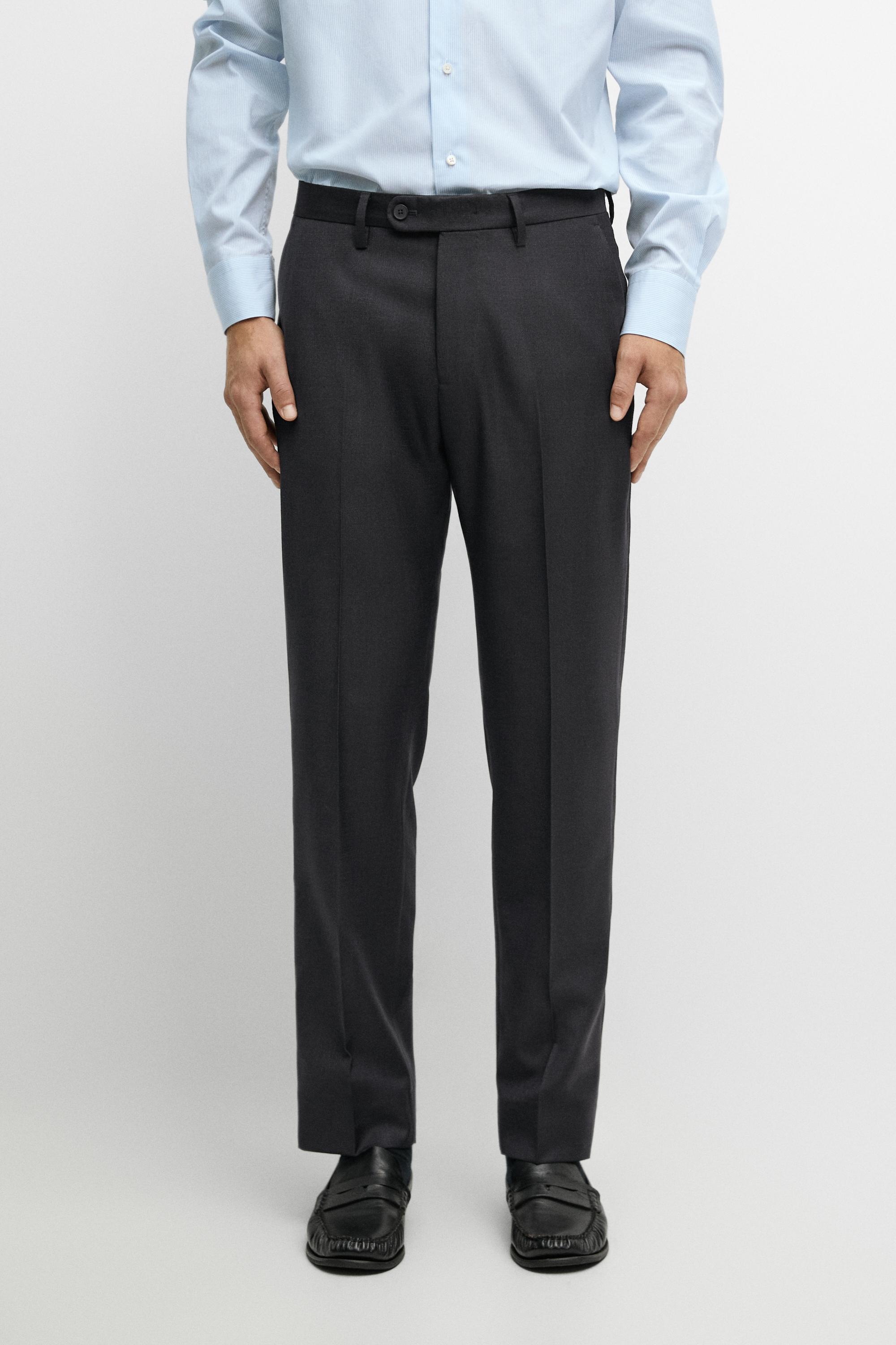 100% wool suit pants — Navy blue