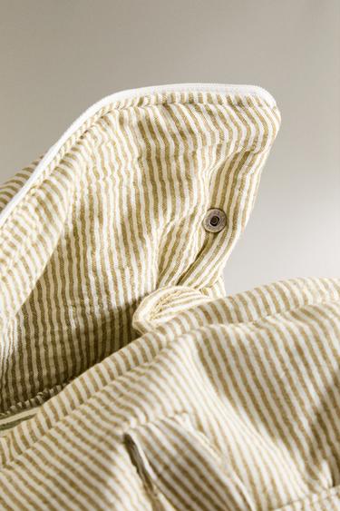 STRIPED MUSLIN MATERNITY PUSHCHAIR BAG - Green by Zara - Image 3