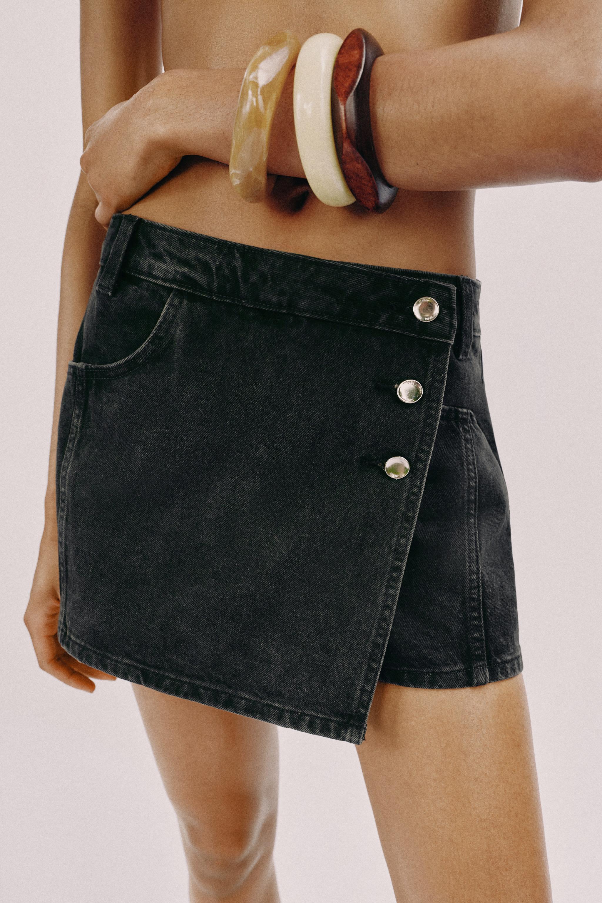 Женские юбки Zara Z1975 WRAP DENIM SKORT — фото 2
