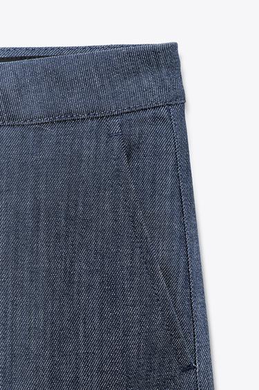 ZW COLLECTION MINIMALIST TROUSERS - Blue by Zara - Image 8