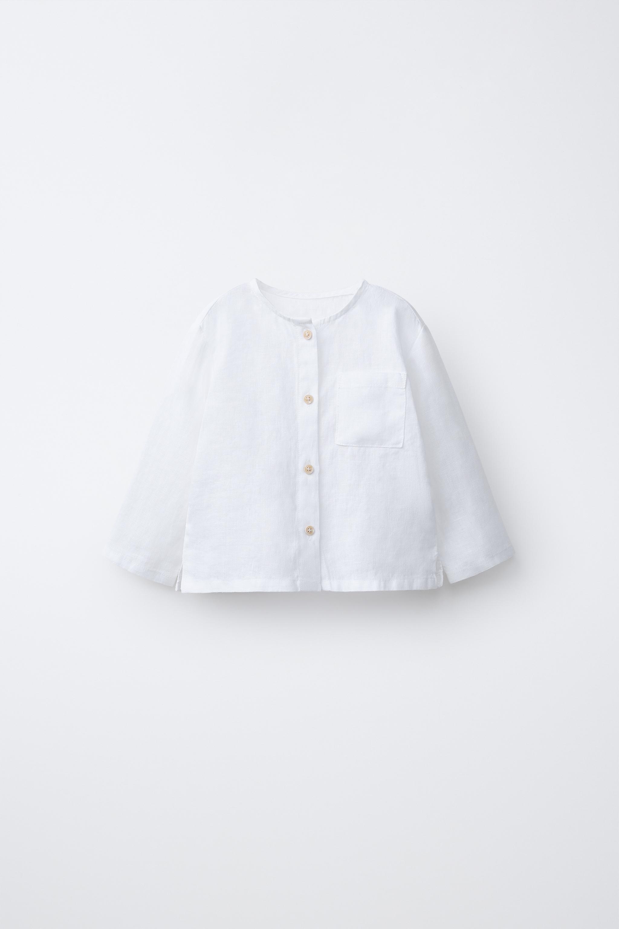 リネン100%シャツ - ホワイト | ZARA Japan / 日本