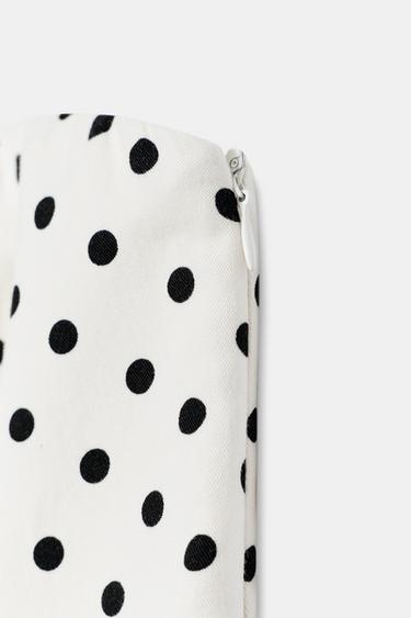 POLKA DOT PEPLUM BANDEAU TOP - Ecru / Black by Zara - Image 5