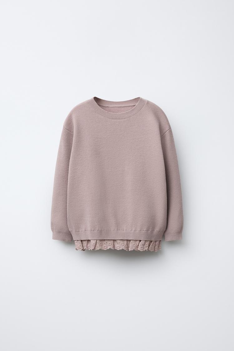 Sweatshirt Oversize Strickpullover Zara Sweatshirt Zara Pulli Pink
