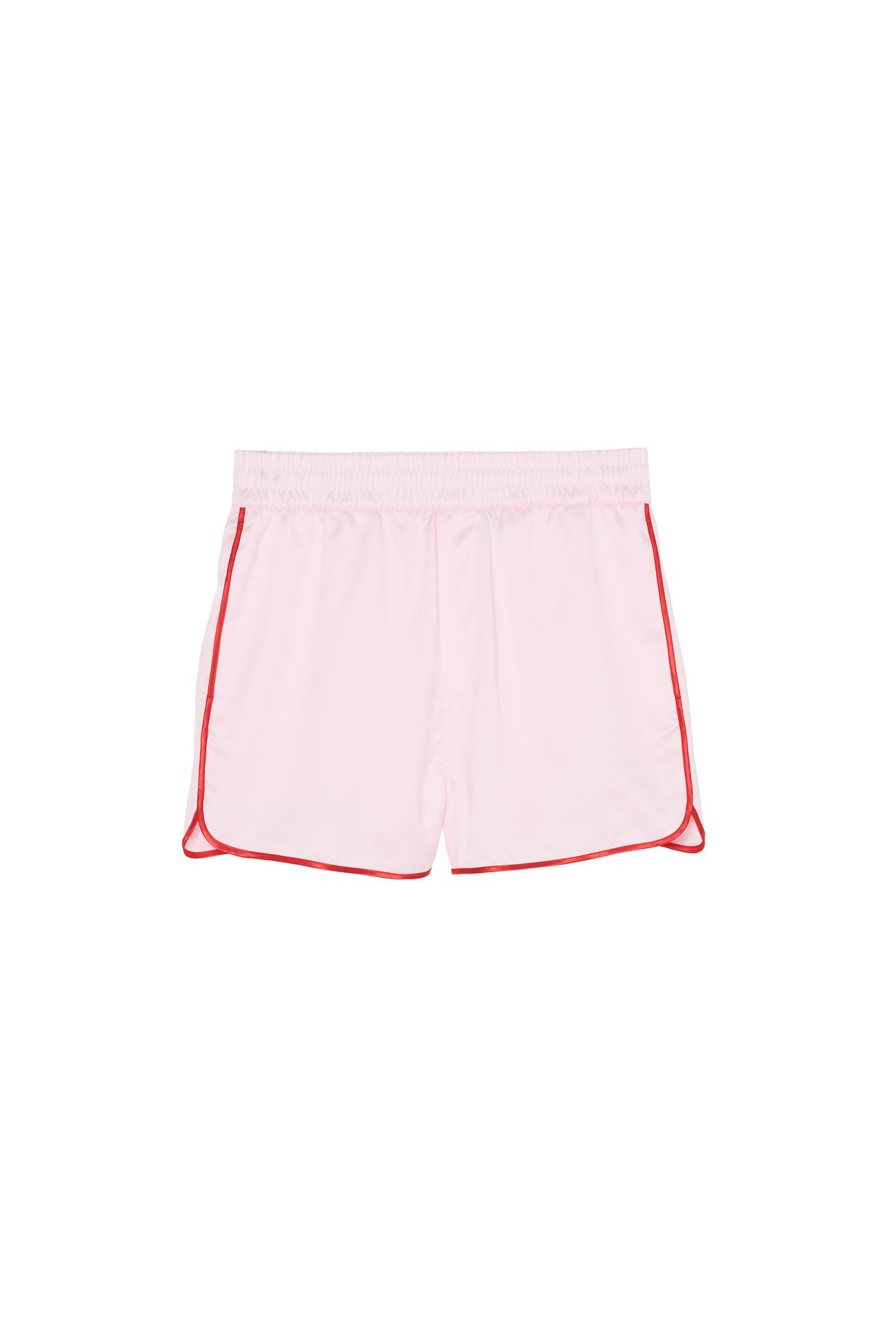 CONTRASTING SATIN SHORTS — Pink