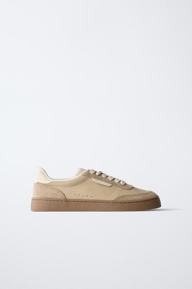 SNEAKERS WITH DETAIL - Brown by Zara - Image 0