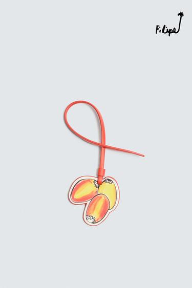 Zara LEATHER FRUIT KEYCHAIN FILIPE JARDIM X ZARA - Orange