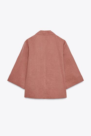 BLAZER CROISÉE MANCHES 3/4 - MARSALA de Zara - Image 6