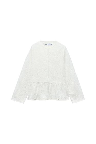 EMBROIDERED PEPLUM BLOUSE