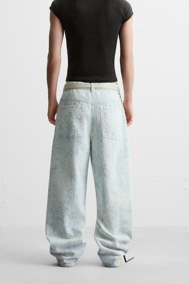 DISTRESSED BAGGY FIT JEANS - Light blue by Zara - Image 3