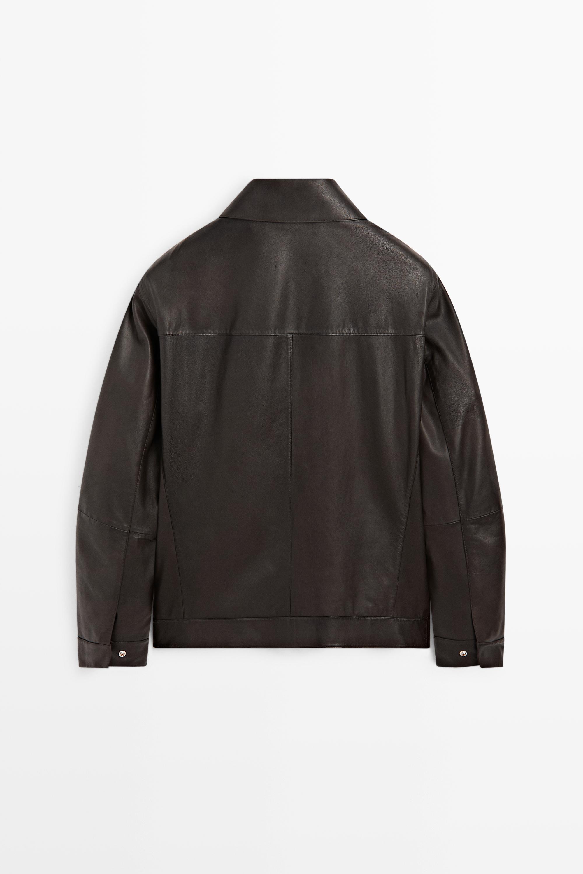 Nappa leather jacket with pocket