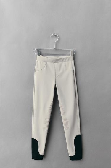PANTALON LEGGING ÉQUITATION - Beige chiné de Zara