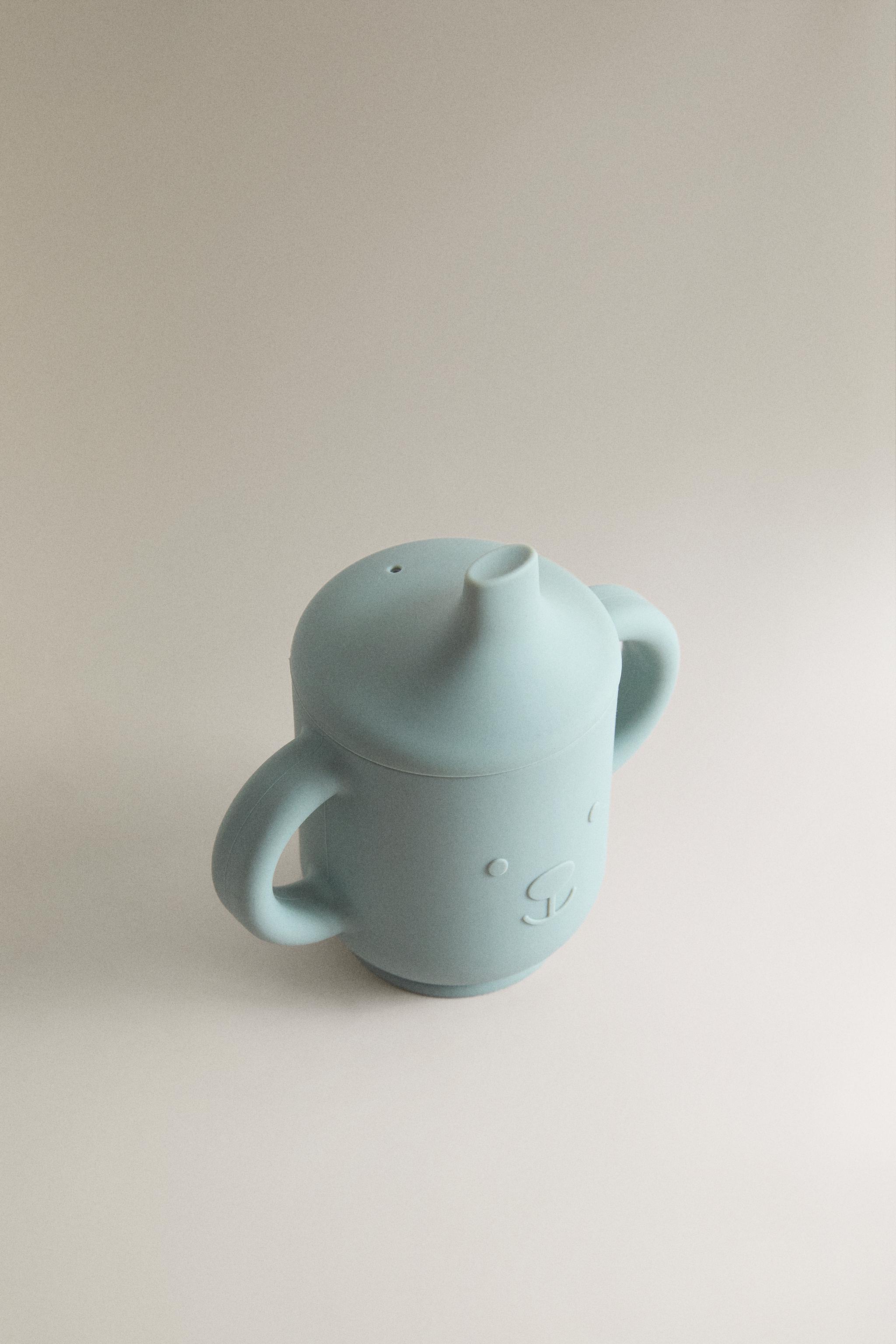 KIDS' BEAR SILICONE LEARNING GLASS — Blue