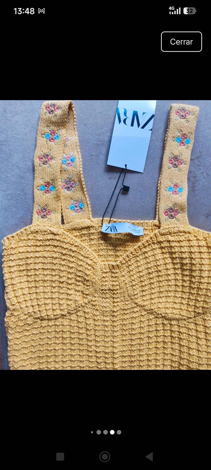 KNIT TOP WITH FLORAL EMBROIDERY - Image 5