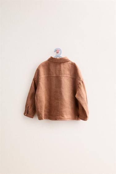 ZARA TIMELESS - SURCHEMISE 100% LIN - Argile de Zara - Image 1