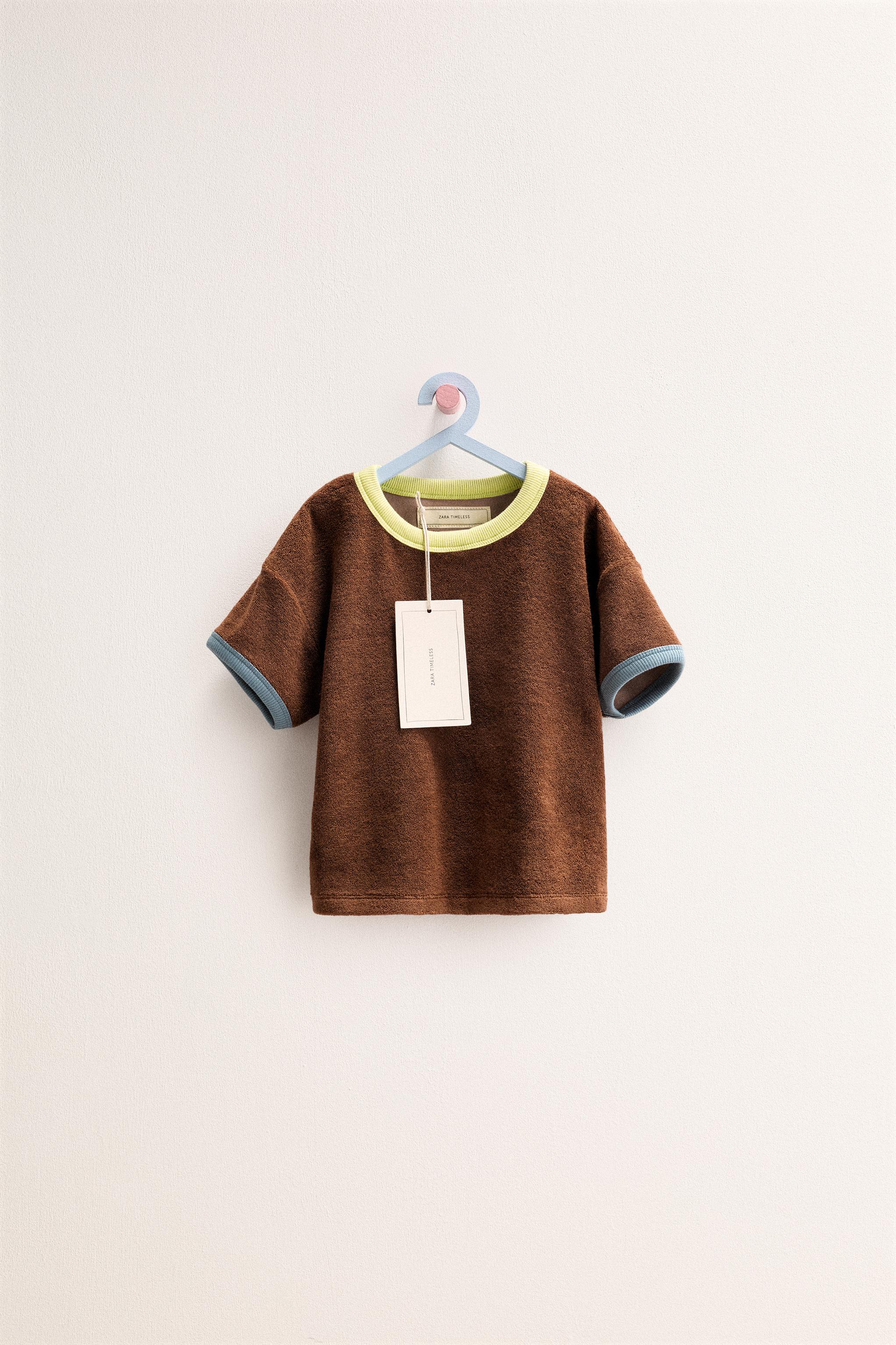 ZARA TIMELESS - CAMISETA EFEITO TOALHA - Chocolate | ZARA Brasil