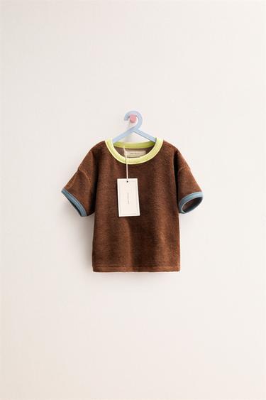 ZARA TIMELESS - PLAYERA EFECTO TOALLA - Chocolate de Zara