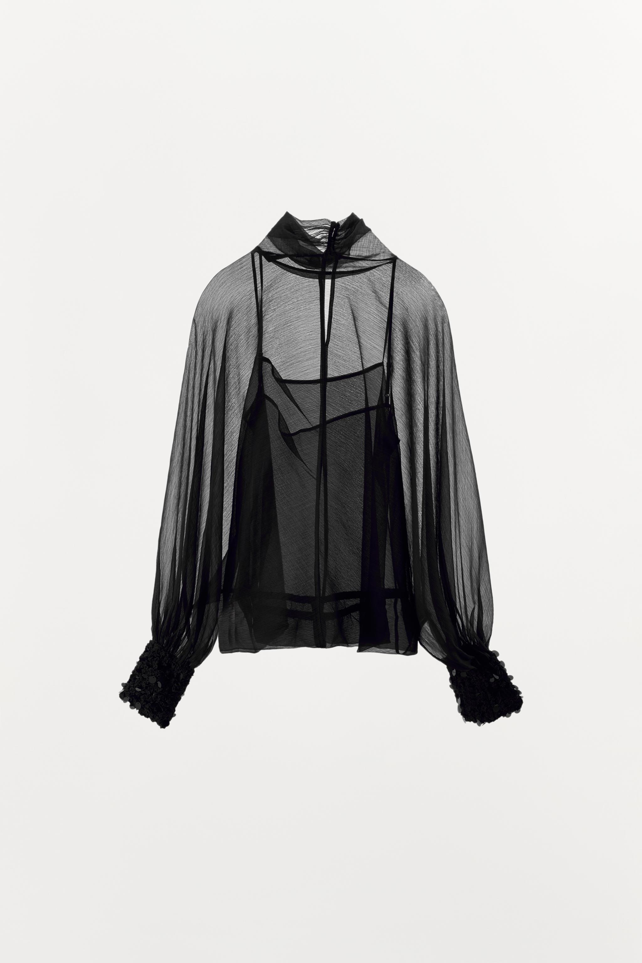 ZW COLLECTION SEMI-SHEER BLOUSE