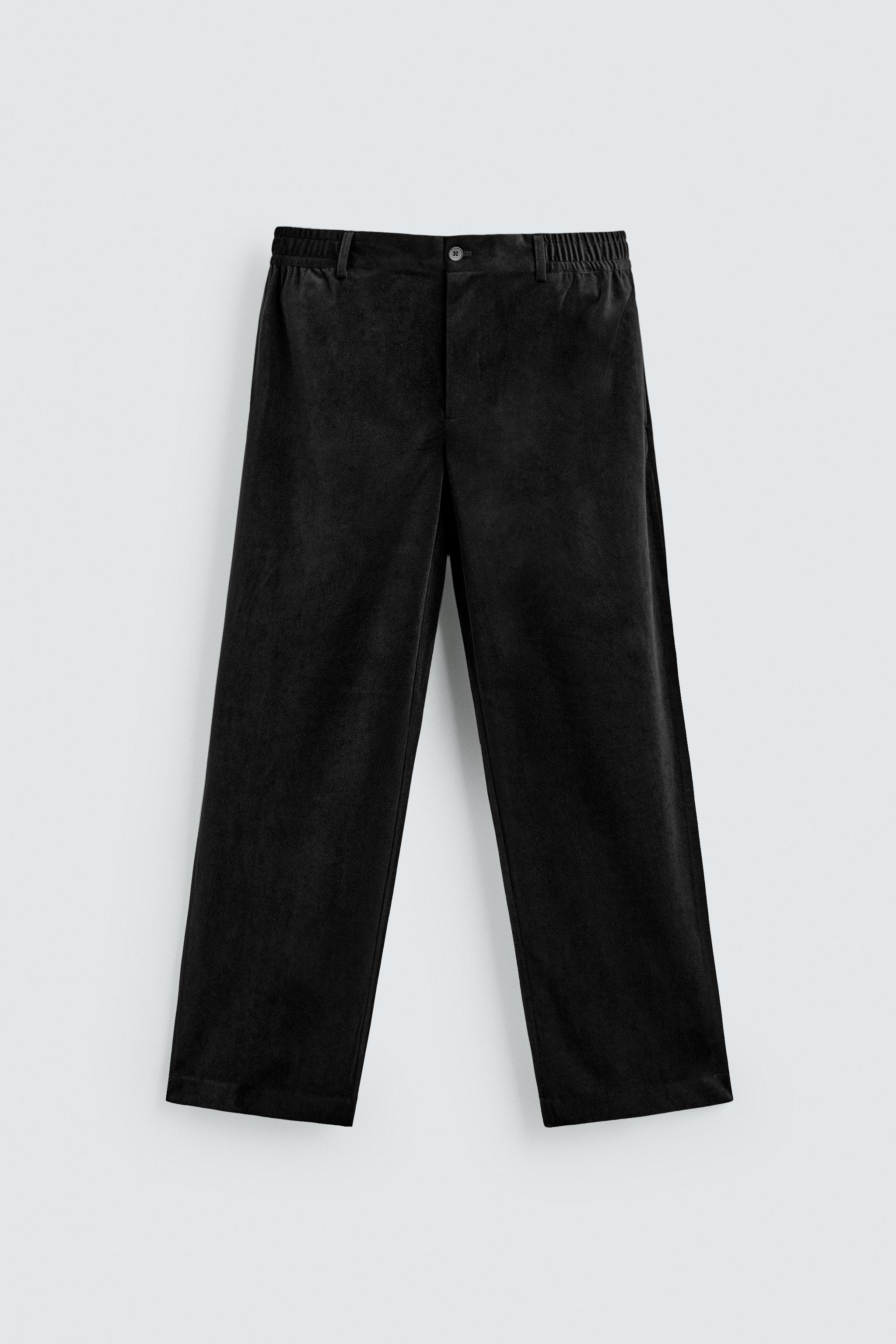 VELVET TEXTURED PANTS