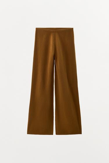PANTALÓN LANA 100% - Camel medio de Zara