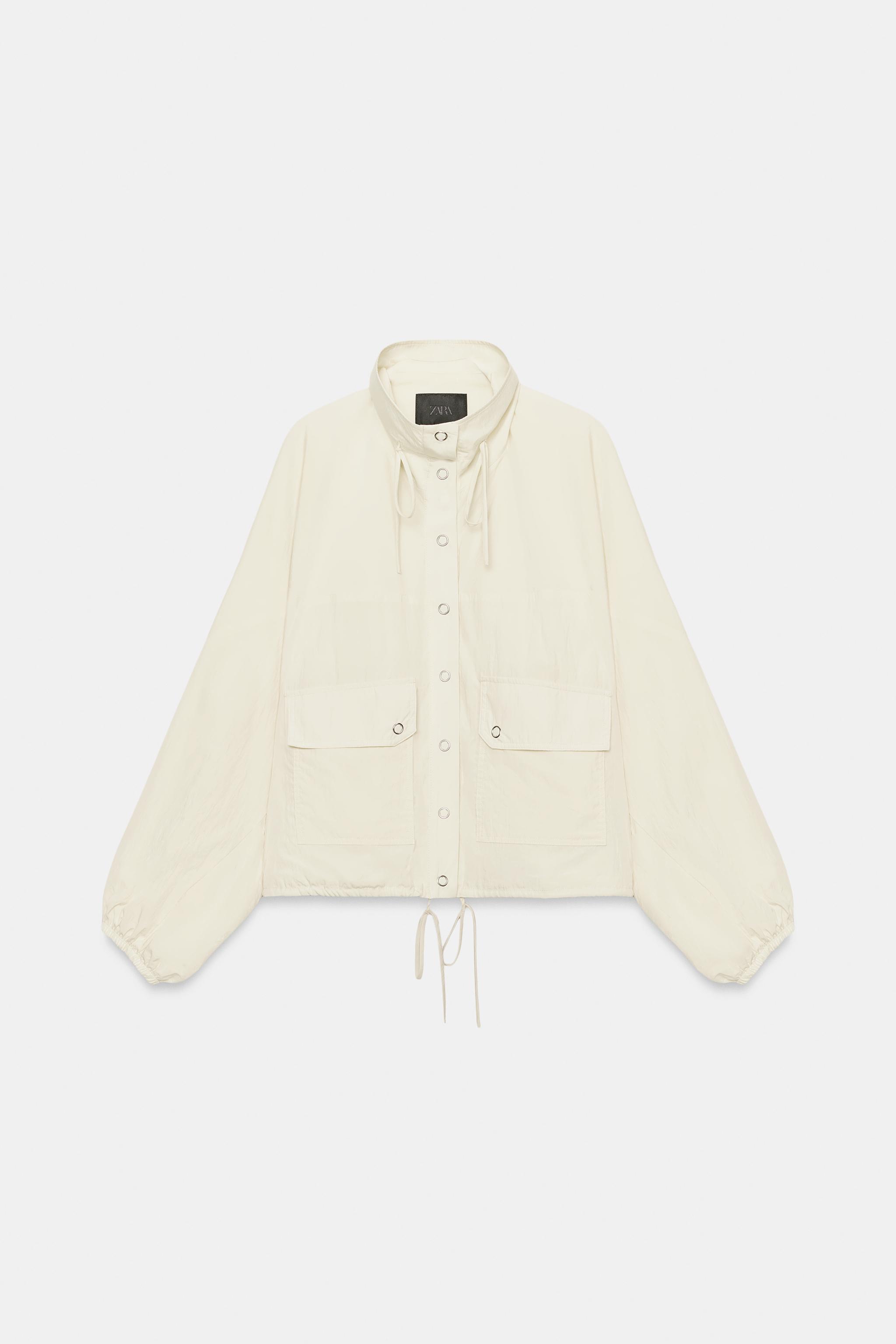 NYLON JACKET WITH POCKETS - Beige | ZARA South Africa