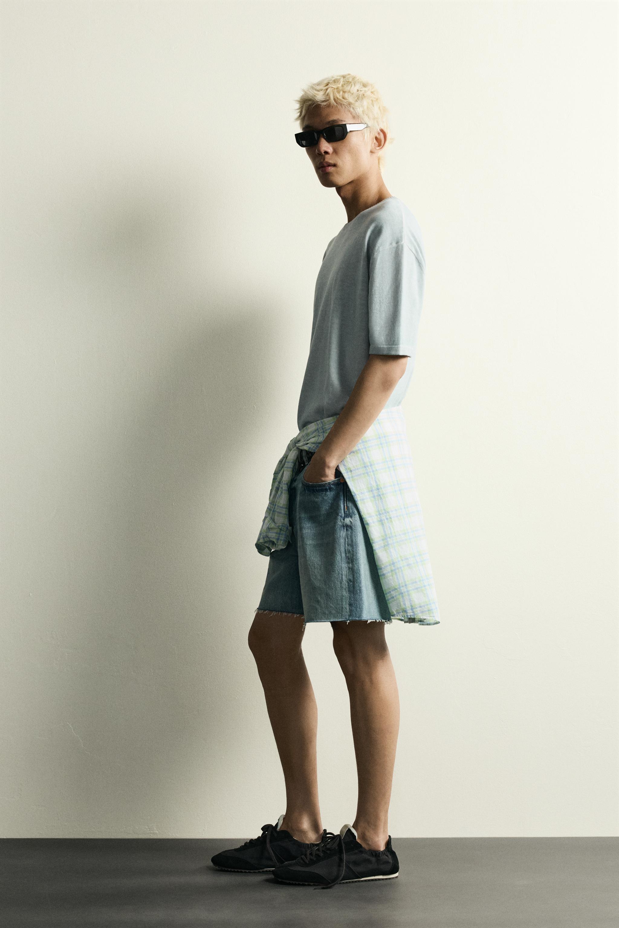 WASHED EFFECT KNIT T-SHIRT