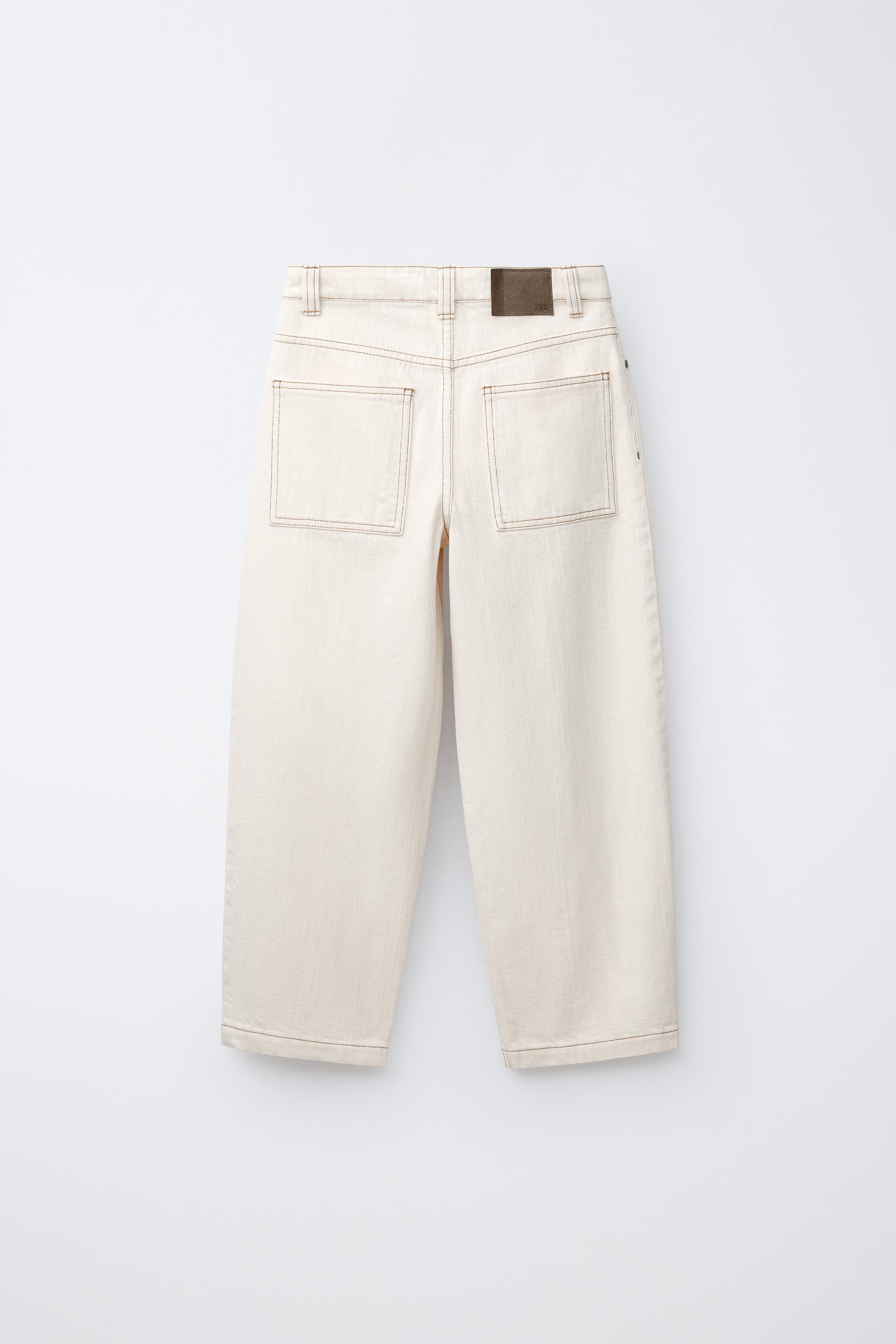 バギーフィット構造デニムパンツ - エクリュ | ZARA Japan / 日本