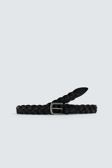 LIMITED EDITION BRAIDED LEATHER BELT - Black by Zara