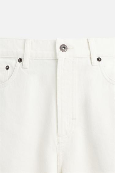 STRAIGHT ANKLE FIT JEANS - White by Zara - Image 8