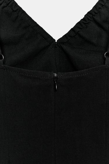 FITTED BEADED MIDI DRESS - Black by Zara - Image 6