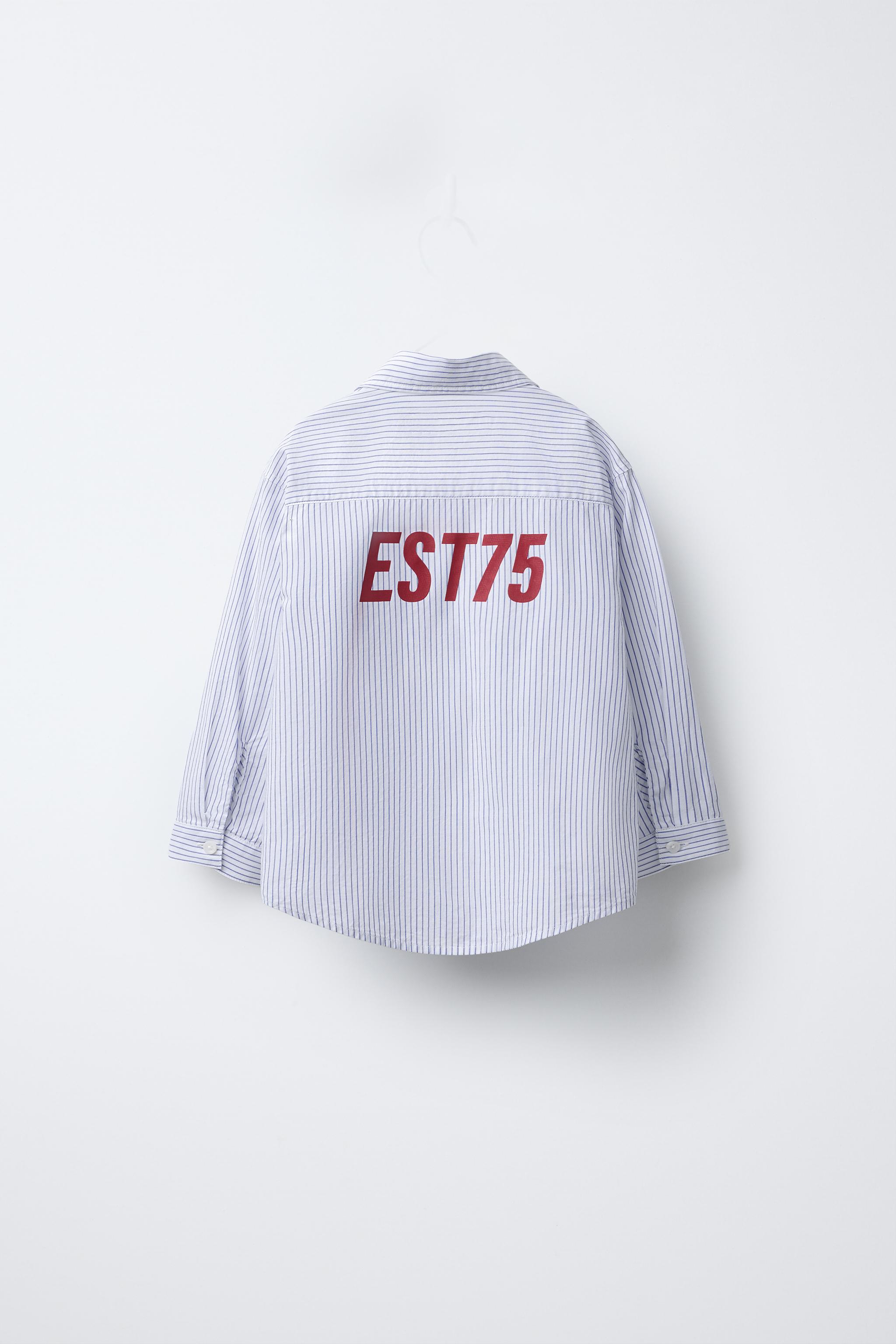 CHEMISE À RAYURES AVEC INSCRIPTION