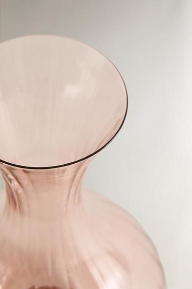 CRYSTALLINE JUG WITH RAISED DESIGN - Pink by Zara - Image 2
