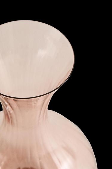 CRYSTALLINE JUG WITH RAISED DESIGN - Pink by Zara