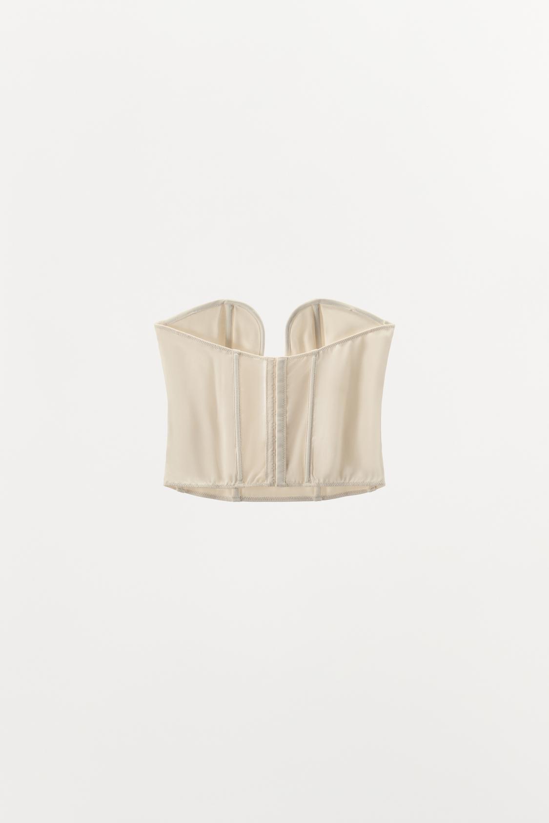 VISCOSE CORSET WITH METAL PIECE