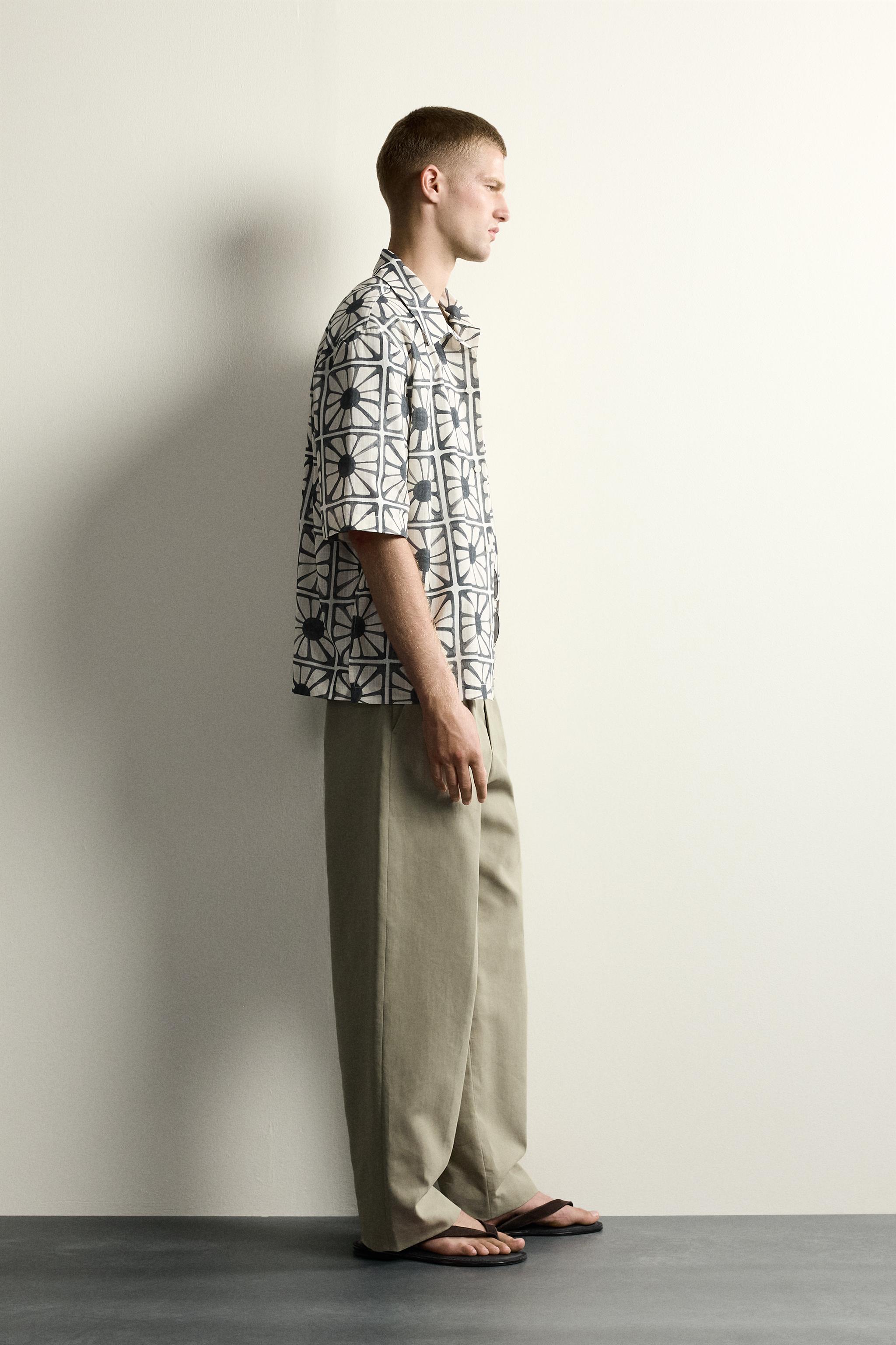 MOSAIC PRINT RELAXED FIT SHIRT