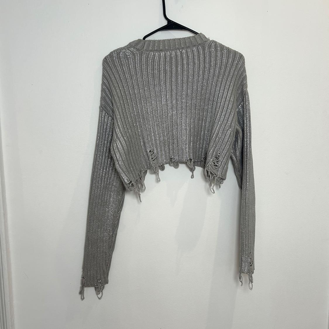 FOIL KNIT CROP SWEATER - Image 5