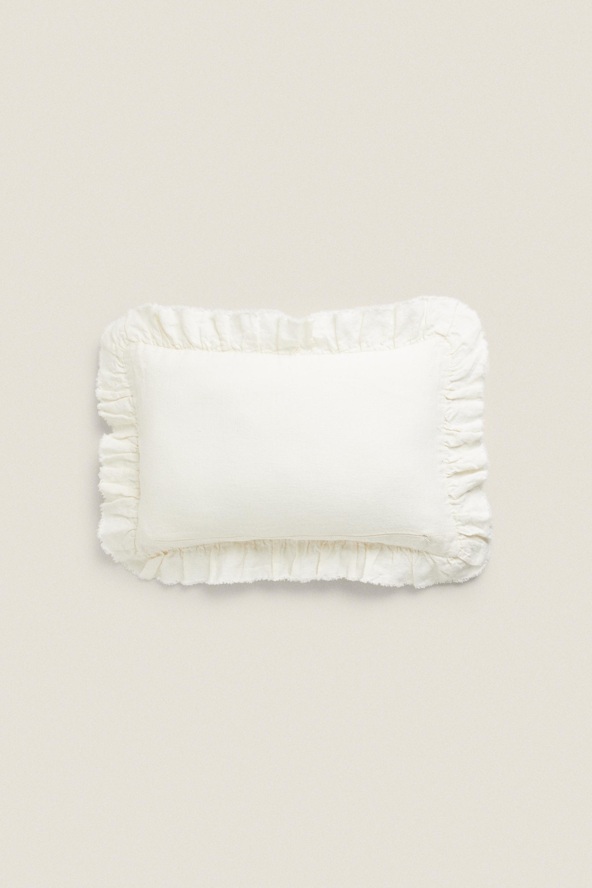 Zara white feather clearance cushion