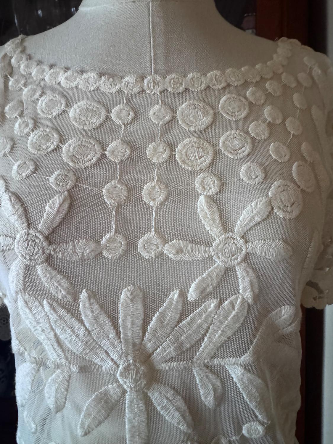 EMBROIDERED TULLE TOP - Image 3