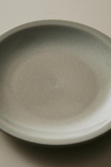 ENAMELLED STONEWARE DESSERT PLATE - Sea green by Zara - Image 4