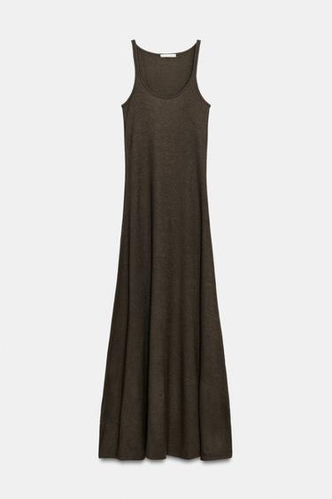 RUSTIC STRAPPY DRESS - Khaki by Zara - Image 3