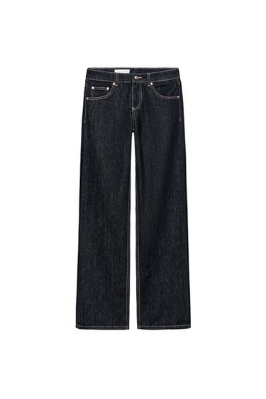 TRF LOW-RISE WIDE-LEG JEANS - Dark indigo by Zara