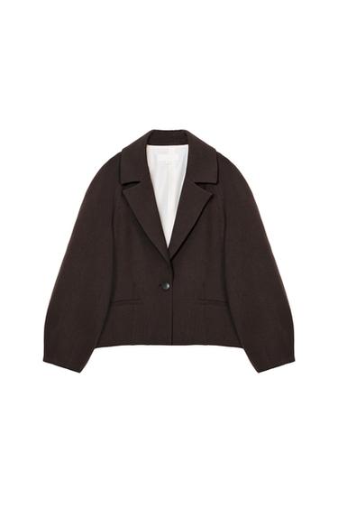 PUFF SLEEVE BLAZER - Brown by Zara