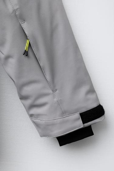 WATER-RESISTANT AND WINDPROOF KANGAROO JACKET RECCO® SYSTEM SKI COLLECTION - Light grey by Zara - Image 6