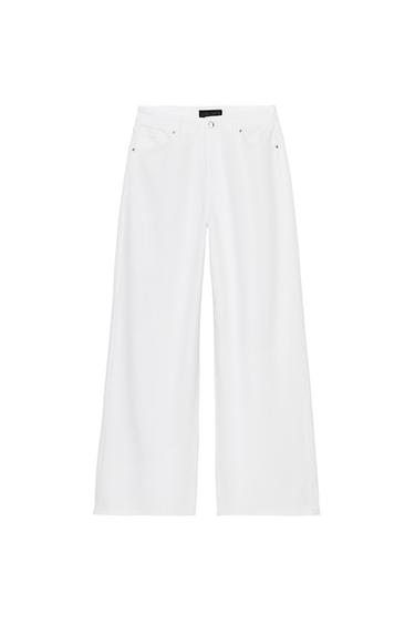 Z1975 LOOSE WIDE-LEG MID-WAIST JEANS - White by Zara