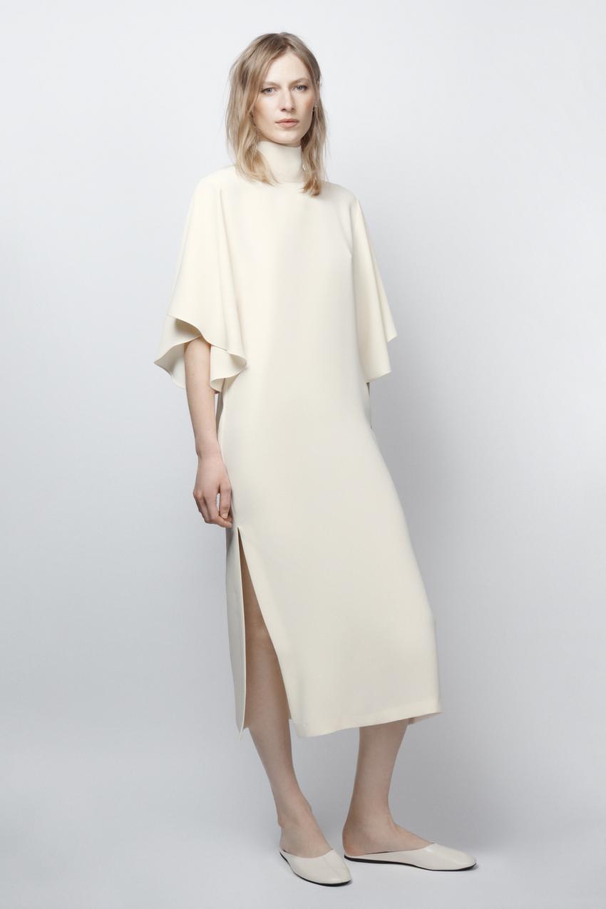 slim fit dress slacks Puff Sleeve Pleated High Waist Flowy Midi Dress – Charming Charlie