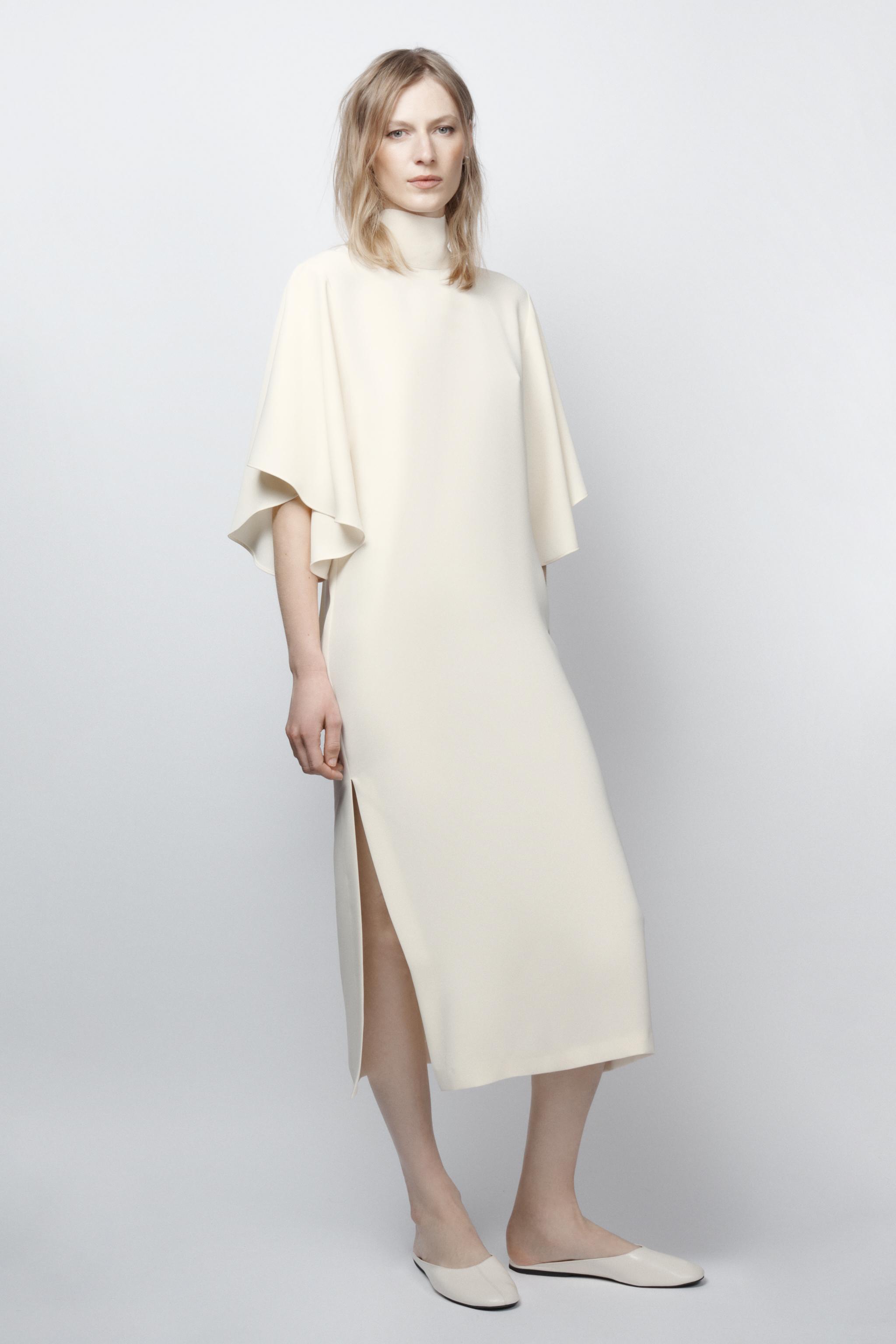 ZW COLLECTION FLOWY MIDI DRESS - Light beige | ZARA United States ZW COLLECTION FLOWY MIDI DRESS - Light beige | ZARA United States