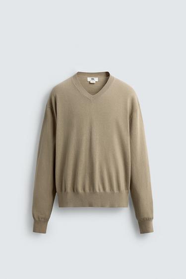 PULL EN COTON - RAMIE - Beige de Zara - Image 6