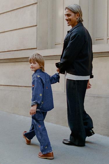 EMBROIDERED BEAR DENIM OVERSHIRT - Indigo by Zara