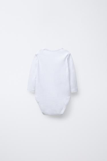 3-PACK OF BASIC ROUND NECK BODYSUITS - White by Zara - Image 2